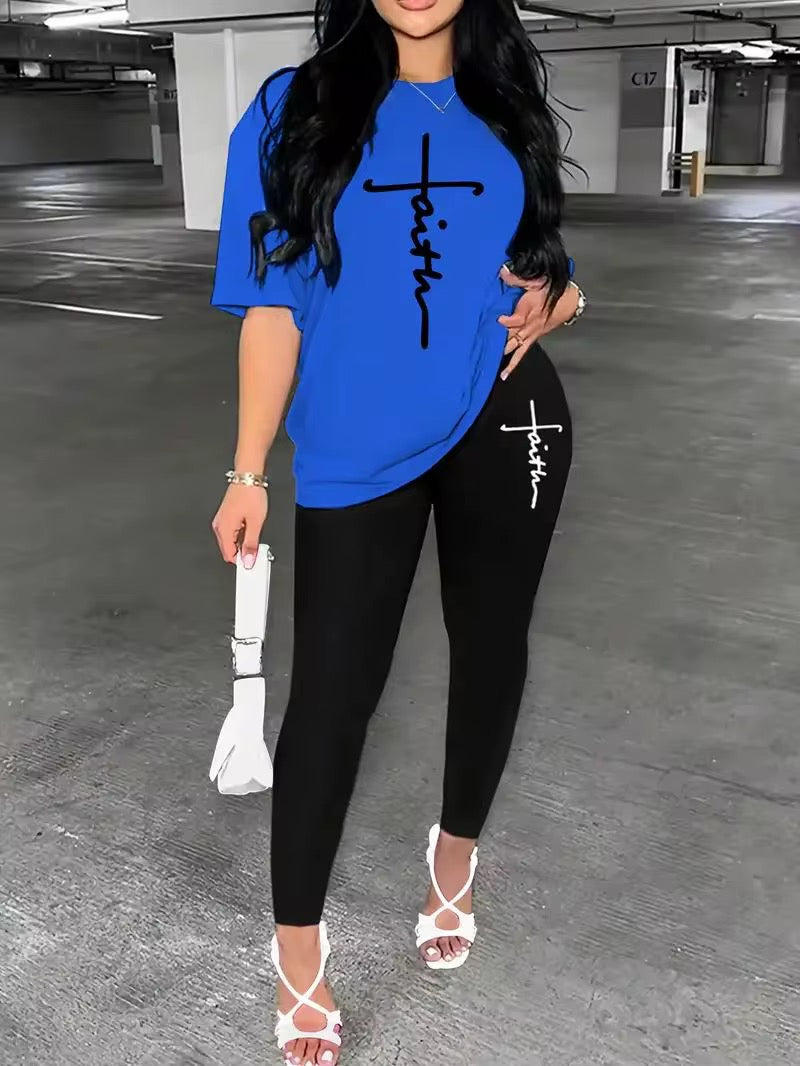 FAITH LeggingSet - Black/Blue