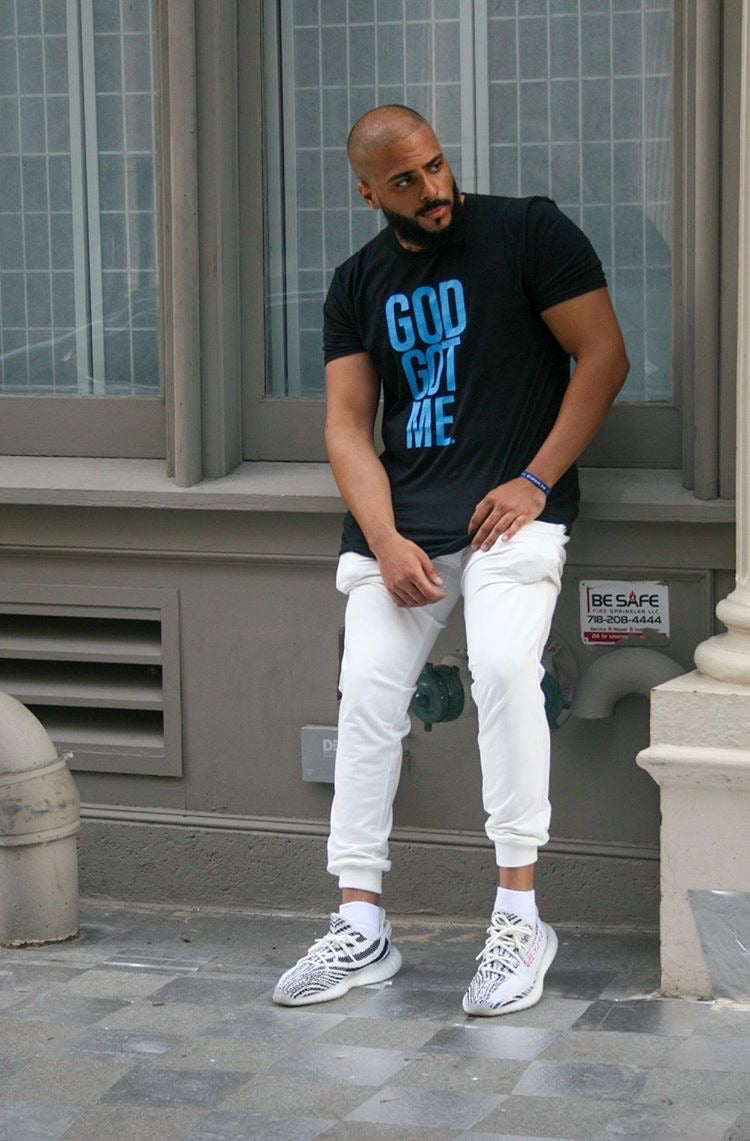 God Got Me Period Tee - Black/Blue