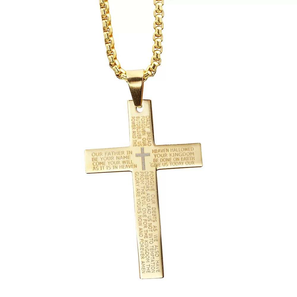 The Lords Prayer - Men’s Cross Chain