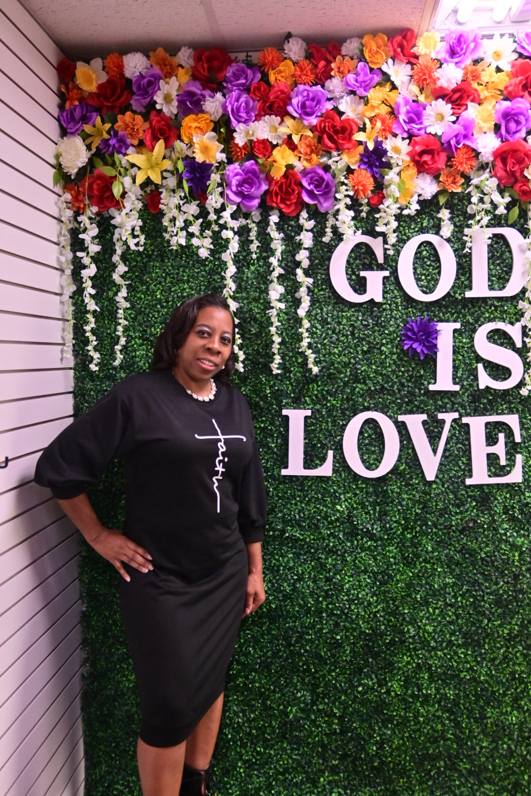 FAITH Sweater Dress - Black