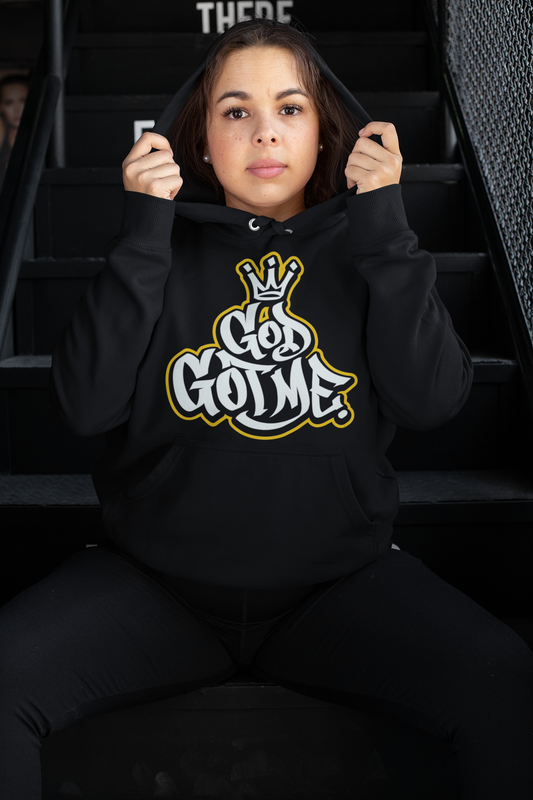 God Got Me Period Hoodie - Black