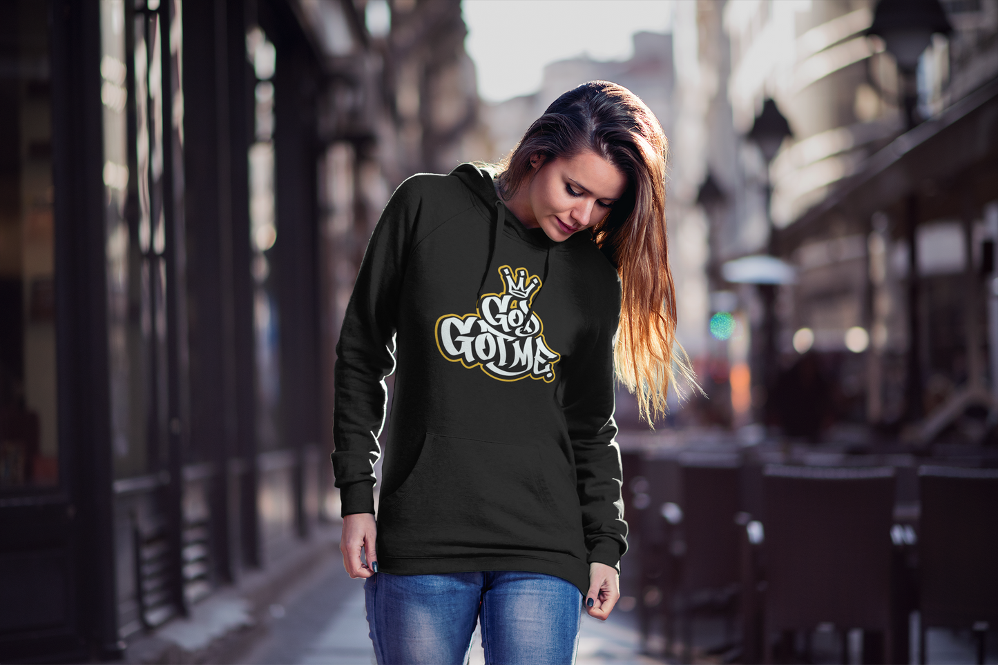 God Got Me Period Hoodie - Black