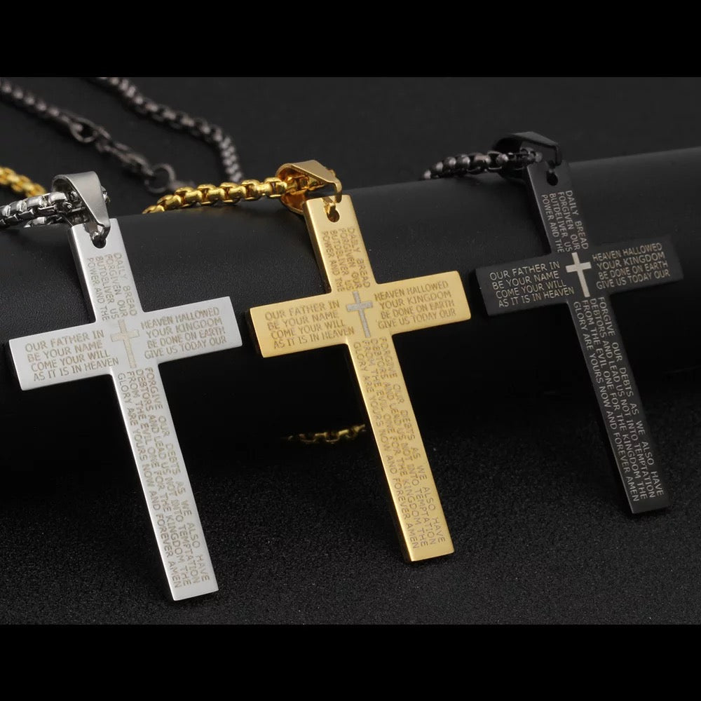 The Lords Prayer - Men’s Cross Chain