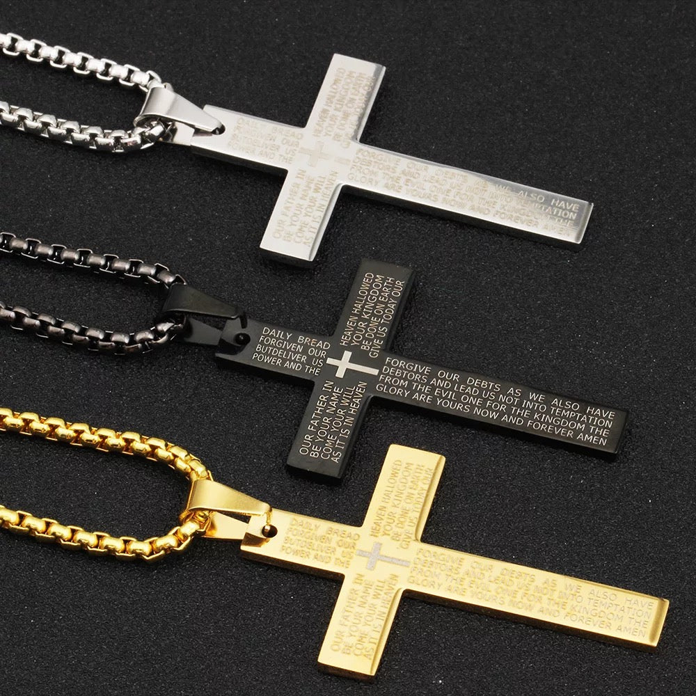 The Lords Prayer - Men’s Cross Chain