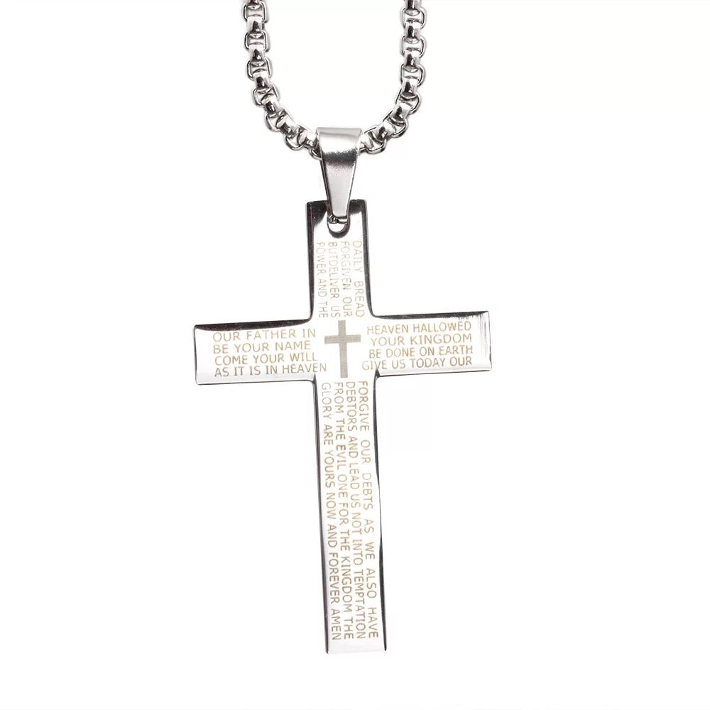 The Lords Prayer - Men’s Cross Chain