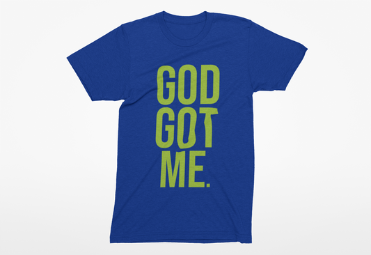 God Got Me Period Tee - Navy/Green