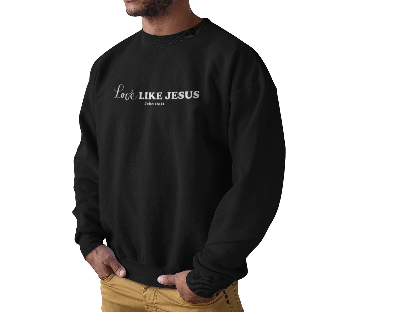 Love Like Jesus Front/Back Crew - Black