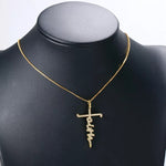 18k Gold Plated Bling Faith Necklace